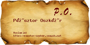 Pásztor Oszkár névjegykártya